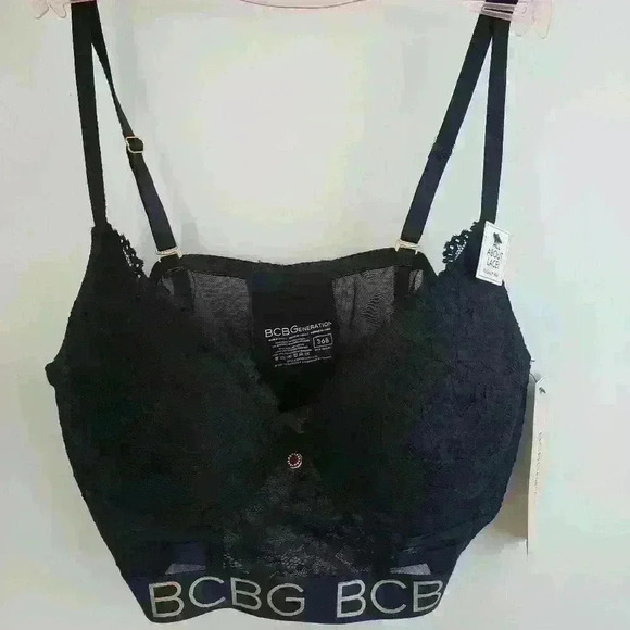 BCBG | Women's Black Lace Push Up Bra - Picture 1 of 4
